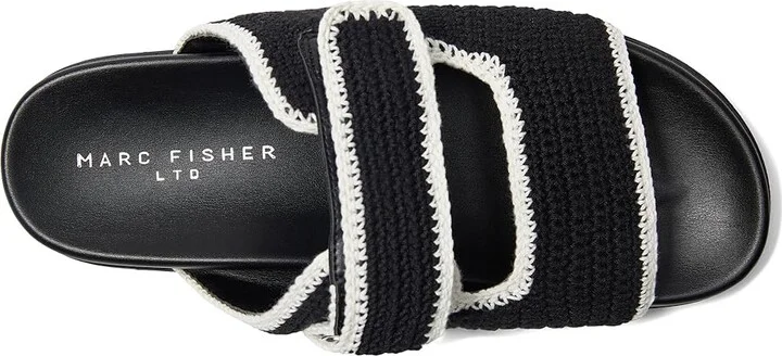 Marc Fisher LTD Brinleys Women's Dress Sandals Black/Cream : 9 M, Synthetic - Image 2