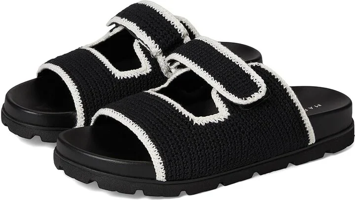Marc Fisher LTD Brinleys Women's Dress Sandals Black/Cream : 9 M, Synthetic