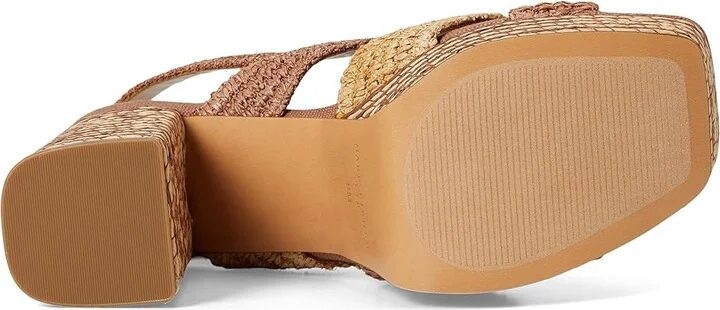 Marc Fisher LTD Caddy Women's Wedge Shoes Dark Tan/Natural : 9 M, Synthetic - Image 3