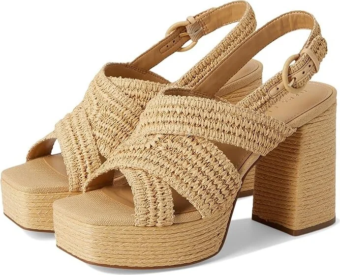 Marc Fisher LTD Caddy Women's Wedge Shoes Light Natural : 9.5 M, Synthetic