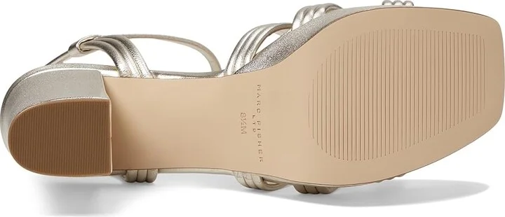 Marc Fisher LTD Cairo Women's Sandals Gold Leather : 10 M, Leather/Rubber - Image 3