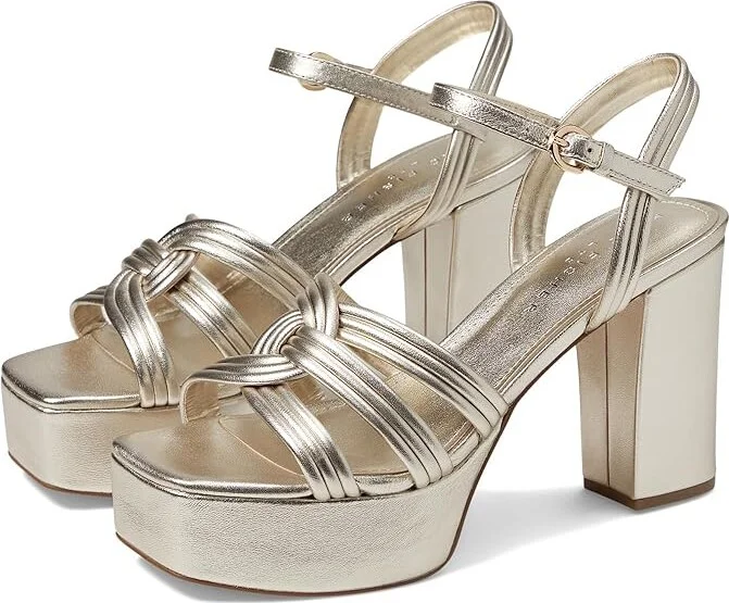 Marc Fisher LTD Cairo Women's Sandals Gold Leather : 10 M, Leather/Rubber