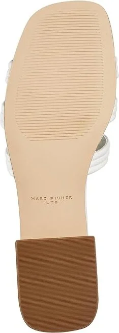 Marc Fisher LTD Casara Women's Sandals Ivory Leather1 : 9 M, Synthetic - Image 3