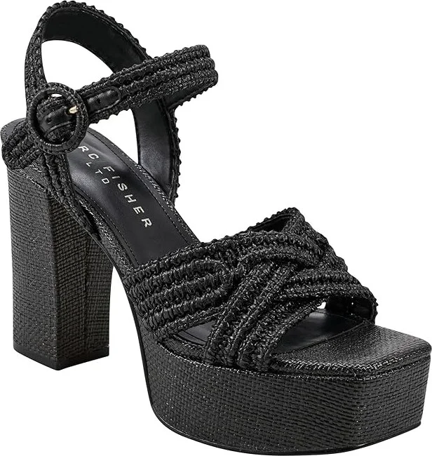 Marc Fisher LTD Chesse Women's Sandals Black : 9.5 M - Image 5