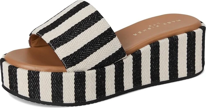 Marc Fisher LTD Daylin Women's Dress Sandals Black Stripe : 8 M, Synthetic - Image 5