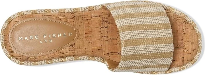 Marc Fisher LTD Daylin Women's Dress Sandals Light Natural Stripe : 10 M, Synthetic - Image 2