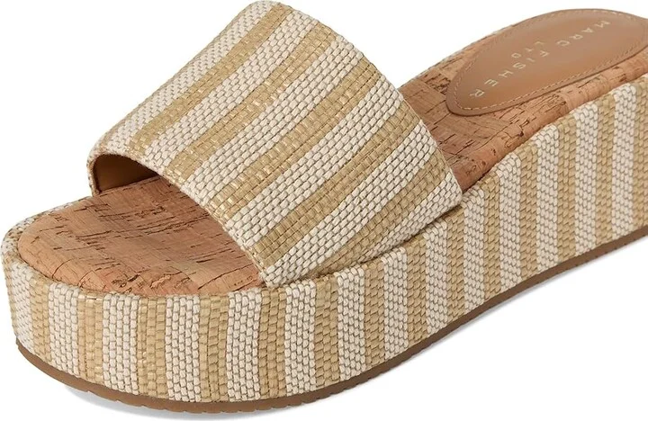 Marc Fisher LTD Daylin Women's Dress Sandals Light Natural Stripe : 10 M, Synthetic - Image 7