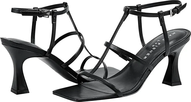 Marc Fisher LTD Dennie Women's Sandals Black Leather : 9.5 M