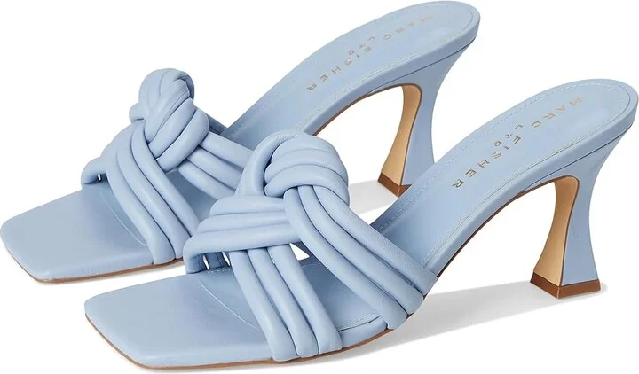 Marc Fisher LTD Dru Women's Wedge Shoes Light Blue Leather : 7.5 M