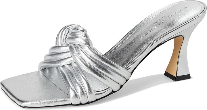 Marc Fisher LTD Dru Women's Wedge Shoes Silver Leather : 9 M - Image 5