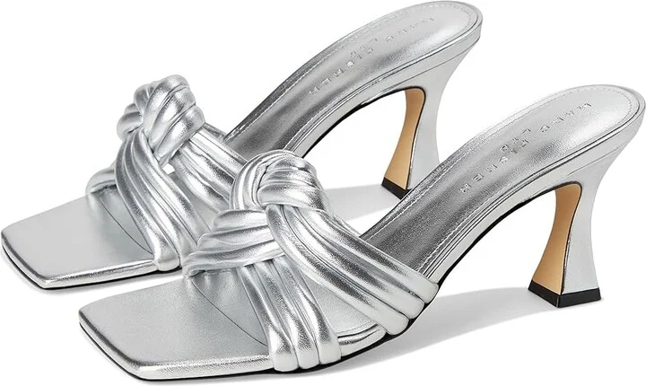 Marc Fisher LTD Dru Women's Wedge Shoes Silver Leather : 9 M