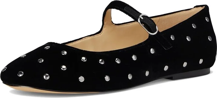 Marc Fisher LTD Elizza Women's Flat Shoes Black Velvet : 9.5 M, Leather - Image 5