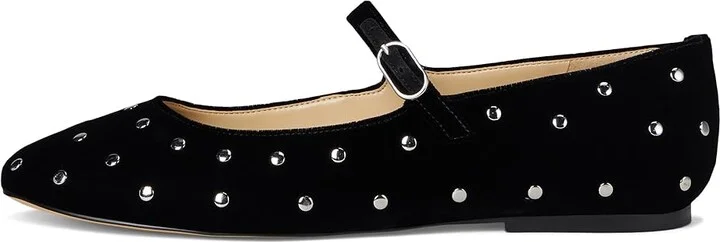 Marc Fisher LTD Elizza Women's Flat Shoes Black Velvet : 9.5 M, Leather - Image 6