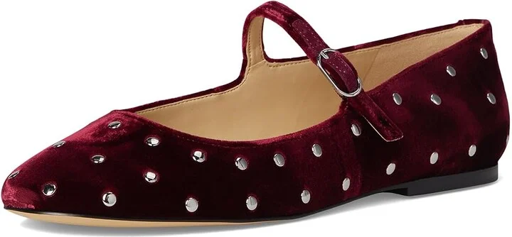 Marc Fisher LTD Elizza Women's Flat Shoes Dark Red Velvet : 7 M, Leather - Image 5