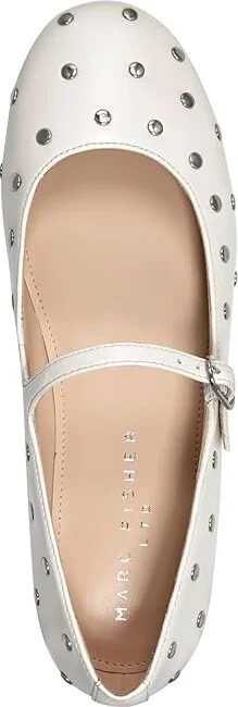 Marc Fisher LTD Elizza Women's Flat Shoes Ivory : 7.5 M, Leather - Image 2