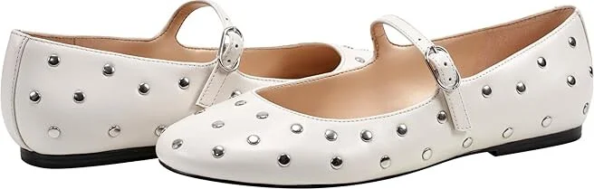 Marc Fisher LTD Elizza Women's Flat Shoes Ivory : 7.5 M, Leather