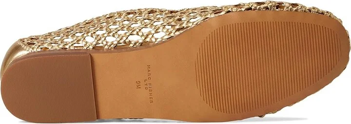 Marc Fisher LTD Evonna Women's Dress Flat Shoes Gold Leather : 7.5 M - Image 3