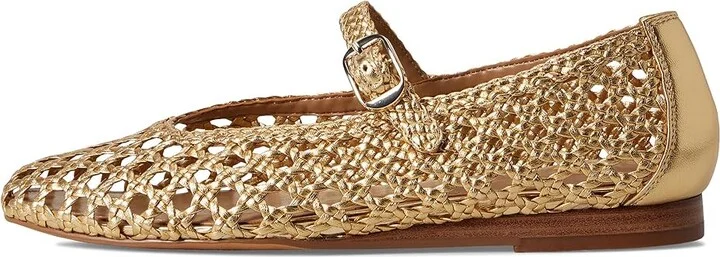 Marc Fisher LTD Evonna Women's Dress Flat Shoes Gold Leather : 7.5 M - Image 6