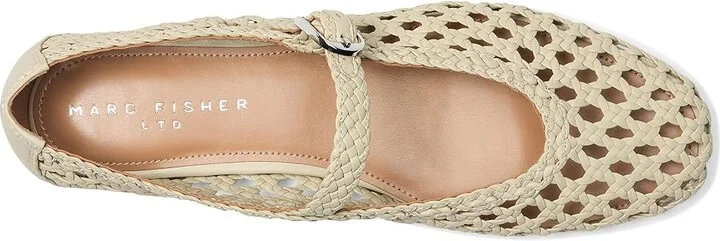 Marc Fisher LTD Evonna Women's Dress Flat Shoes Ivory Leather : 9 M - Image 2