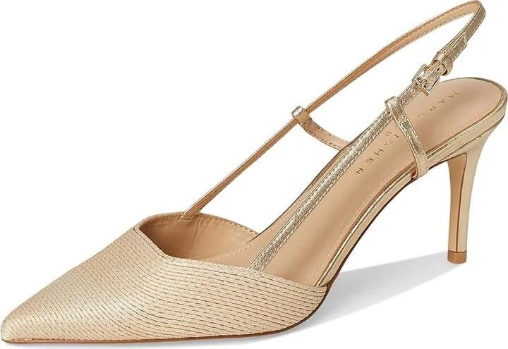 Marc Fisher LTD Flory Women's Shoes Light Natural/Gold : 9.5 M, Faux Leather - Image 5