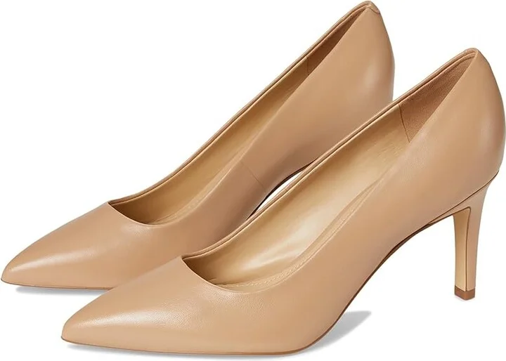Marc Fisher LTD Genni High Women's Heels Light Natural Leather : 9 M, Leather/Rubber