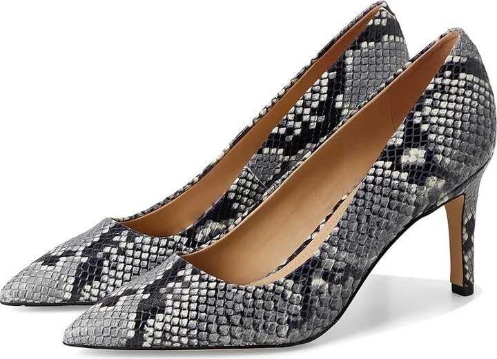 Marc Fisher LTD Genni High Women's Heels Light Natural Snake Leather : 10 M, Leather/Rubber