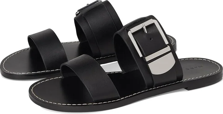 Marc Fisher LTD Hallyn Women's Dress Sandals Black Leather 001 : 6.5 M