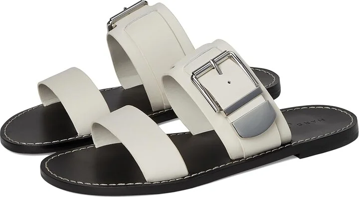Marc Fisher LTD Hallyn Women's Dress Sandals Cream Leather 150 : 7.5 M