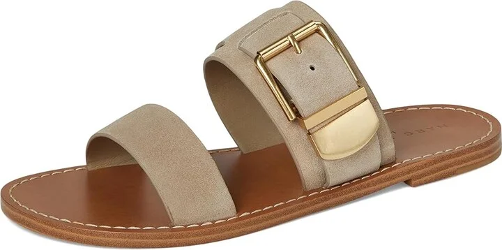 Marc Fisher LTD Hallyn Women's Dress Sandals Taupe Suede 240 : 8 M, Leather - Image 5