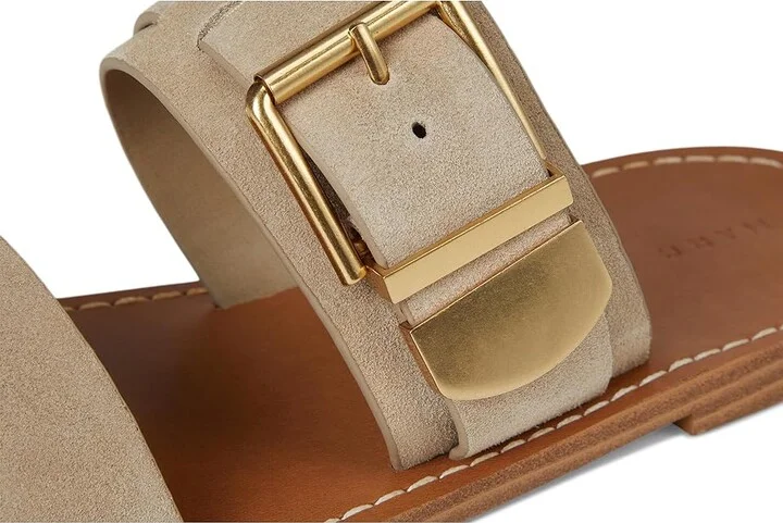 Marc Fisher LTD Hallyn Women's Dress Sandals Taupe Suede 240 : 8 M, Leather - Image 7