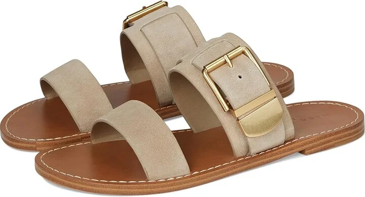 Marc Fisher LTD Hallyn Women's Dress Sandals Taupe Suede 240 : 8 M, Leather