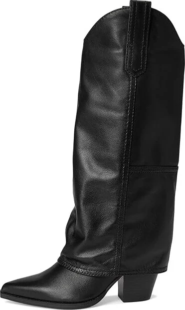 Marc Fisher LTD Harlo Women's Boots Black Leather : 8.5 M, Leather/Rubber/Textile - Image 2