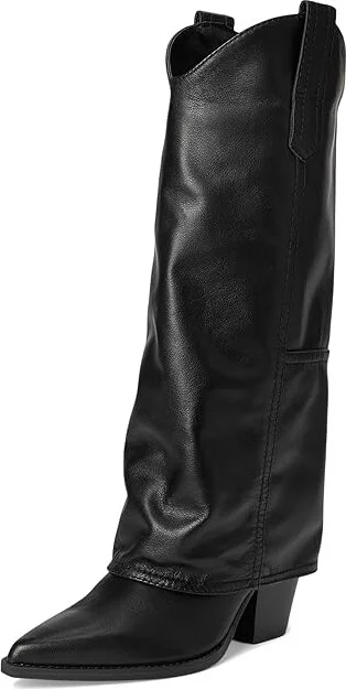 Marc Fisher LTD Harlo Women's Boots Black Leather : 8.5 M, Leather/Rubber/Textile - Image 5