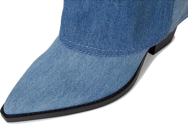 Marc Fisher LTD Harlo Women's Boots Dark Blue Denim : 8.5 M, Leather/Rubber/Textile - Image 2