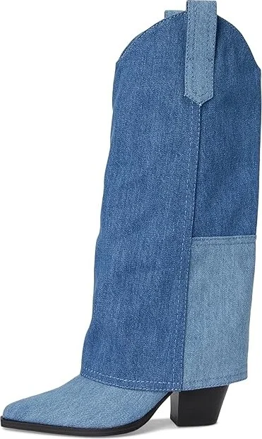 Marc Fisher LTD Harlo Women's Boots Dark Blue Denim : 8.5 M, Leather/Rubber/Textile - Image 6