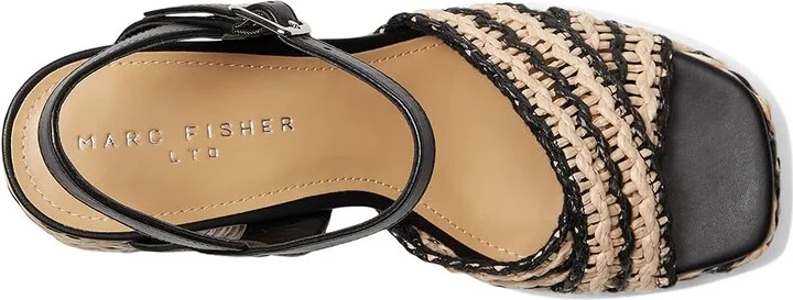 Marc Fisher LTD Juliey Women's Dress Sandals Black/Light Natural : 7 M, Leather - Image 2