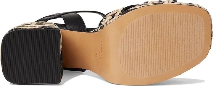 Marc Fisher LTD Juliey Women's Dress Sandals Black/Light Natural : 7 M, Leather - Image 3