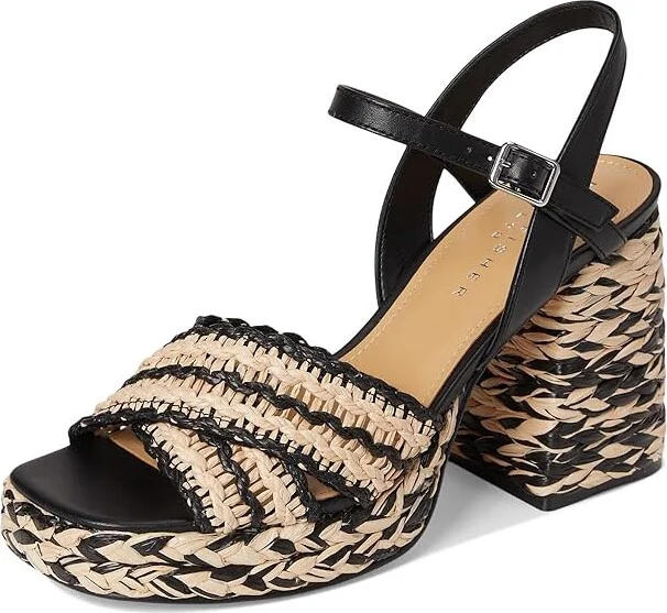 Marc Fisher LTD Juliey Women's Dress Sandals Black/Light Natural : 7 M, Leather - Image 5