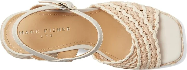 Marc Fisher LTD Juliey Women's Dress Sandals Cream/Light Natural : 8 M, Leather - Image 2