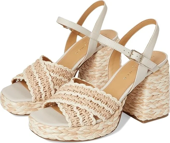Marc Fisher LTD Juliey Women's Dress Sandals Cream/Light Natural : 8 M, Leather