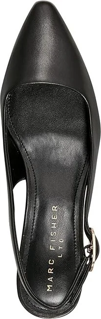 Marc Fisher LTD Kory High Women's Heels Black Leather : 7.5 M, Leather/Suede - Image 2