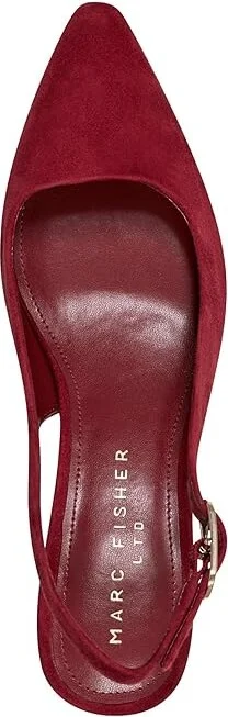 Marc Fisher LTD Kory High Women's Heels Dark Red Suede : 6.5 M, Leather/Suede - Image 2