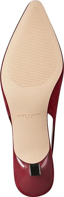 Marc Fisher LTD Kory High Women's Heels Dark Red Suede : 6.5 M, Leather/Suede - Image 3