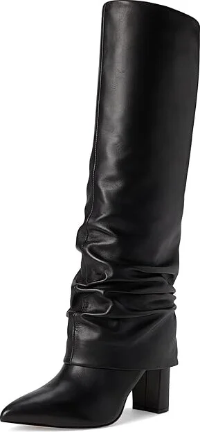 Marc Fisher LTD Lalita Women's Boots Black Leather : 10 M, Leather/Textile - Image 5