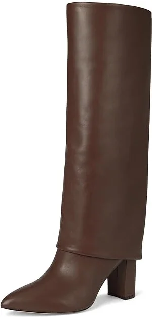 Marc Fisher LTD Leina Women's Boots Dark Brown Leather : 9.5 M - Image 5
