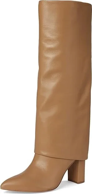 Marc Fisher LTD Leina Women's Boots Medium Natural Leather : 9 M - Image 5