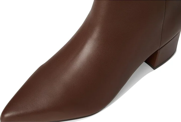 Marc Fisher LTD Leonna Women's Boots Dark Brown Leather : 6 M - Image 2