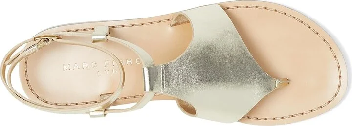 Marc Fisher LTD Lille Women's Dress Sandals Gold Leather : 6.5 M - Image 2
