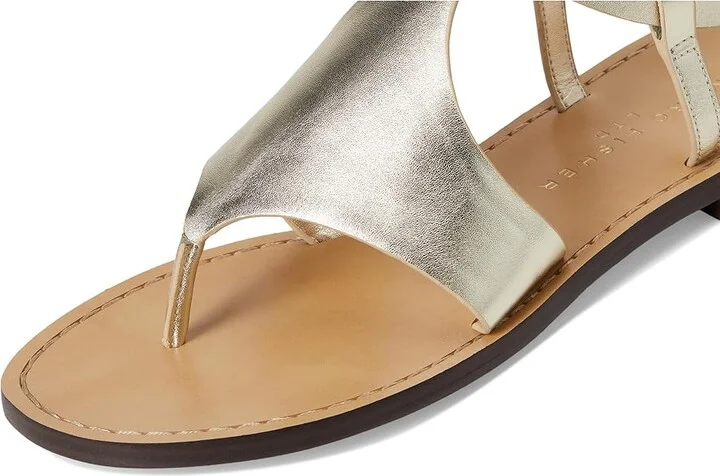 Marc Fisher LTD Lille Women's Dress Sandals Gold Leather : 6.5 M - Image 3