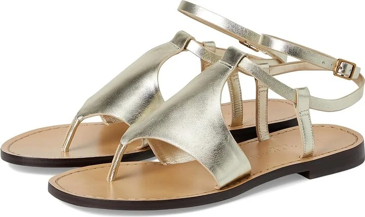 Marc Fisher LTD Lille Women's Dress Sandals Gold Leather : 6.5 M